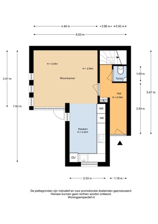 Floorplan - De Kuinder 24, 3448 DR Woerden
